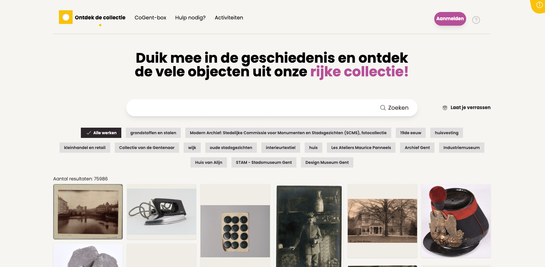 this is an image of CoGhent public website